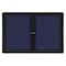 Ghent Ovation 2 Door Enclosed Fabric Bulletin Board, Black Frame, 3'H x 4'W, Blue OVK2-F93 - alternate 1