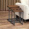 Homeroots Set of Three Brown and Black Distressed Solid Wood and Metal Frame Nested Tables, 3PK 493255 - alternate 5