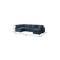 Homeroots 65" Dark Blue Fabric Modular Sleeper Sofa With Ottoman 568281 - alternate 8