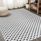 Jonathan Y Rabat High-Low Pile Mini-Diamond Trellis White/Black 4 ft. x 6 ft. Indoor/Outdoor Area Rug SBH101B-4 - alternate 8