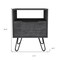 Homeroots 22" Gray Faux Wood Nightstand With Storage 478274 - alternate 5