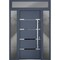 Vdomdoors Steel Door Deux 1105 Gray Graphite 2 Sidelight and Transom Window Stainless Inserts Single Modern P DEUX1105EXD-GRE-W14+36+14xH80+16-LH-O - alternate 9