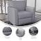 Flash Furniture HERCULES Diplomat Gray LeatherSoft Chair with Clean Line-Stitched Frame and Chrome Legs BT-827-1-GY-CHR-GG - alternate 9