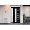 Vdomdoors Front Exterior Prehung FiberGlass Door Frosted Glass / Manux 8088 Matte Black / Sidelight and Trans MANUX8088EXD-BLK-W36+16 x H80+14-LH - alternate 5