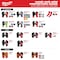 Milwaukee Tool Work Gloves, Cut Level A3 , Dipped , Nitrile , Sandy , L 1 PR 48-73-8132 - alternate 6