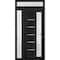 Vdomdoors Front Exterior Prehung FiberGlass Door Frosted Glass / Manux 8088 Matte Black / Sidelight and Trans MANUX8088EXD-BLK-W36+16 x H80+14-LH - alternate 6