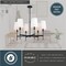 Vaxcel Camden 6 Light Matte Black Chandelier Fixture White Fabric Linen Shade, LED Compatible H0288 - alternate 8