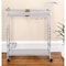 Homeroots 29in Silver Metal and Mirrored Glass Rolling Bar Cart With Wine Storage 402582 - alternate 9