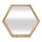 Homeroots 21" Brown Hexagon Wood Framed Accent Mirror 379820 - alternate 1