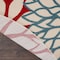 Homeroots 5' Orange Red Green And Blue Round Floral Indoor Outdoor Area Rug 546657 - alternate 9