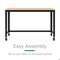 Space Solutions Desk, 23.88 in D X 30 in H, 47.45 in W X Steel, Black / Maple 24971 - alternate 11