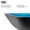 Vigo Donatello Turquoise Blue Glass 18 in. L x 13 in. W x 4 in. H Rectangular Vessel Bathroom Sink VG07068 - alternate 7