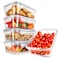 Nutrichef 10 Piece Glass Food Storage Containers with Lids, Gray NCCLX5G8 - alternate 1