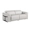 Homeroots 80" Light Gray Top Grain Leather Reclining Metal USB Sofa 720381 - alternate 10