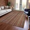 Homeroots 10' X 14' Rust Taupe And Gray Striped Washable Indoor Outdoor Area Rug 616387 - alternate 8