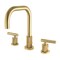 Kingston Brass Widespread Bathroom Faucet with Knurled Handle and Brass Pop-Up, Brushed Brass FSC8933KNL - alternate 1