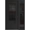 Vdomdoors Aluminum Door Iron 0101 Black Entry Steel Metal Classic Painted 52 x 80 (36+16 x 80)-Left Inswing IRON0101EXD-BLK-W36+16xH80-LH-I - alternate 1