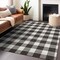 Homeroots 8' X 10' Black And Gray Plaid Washable Indoor Outdoor Area Rug 595376 - alternate 9