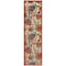 Homeroots 6' Ivory Blue And Orange Floral Indoor Outdoor Runner Rug 548036 - alternate 1