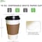 Ecoquality 16oz White Paper Coffee Cups with Black Dome Lids and Sleeves - For Home, Office, 75PK EQ16WHTPCBDLS-75 - alternate 6