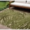 Homeroots 6' X 9' Ivory And Green Palm Leaf Indoor Outdoor Area Rug 548080 - alternate 8