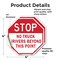 Signmission Stop No Truck Drivers Beyond This P, 4 inch X 4 inch, Vinyl Decal, 2PK OC-D-2PACK-4-266 - alternate 4