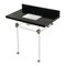 Kingston Brass 36" Black Granite Console Sink with Acrylic Legs, 8-Inch, 3-Hole, Black Granite/Brushed Nickel KVPK36KASQ8 - alternate 1