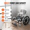 Vevor Shower Wheelchair 17.5in Al Alloy Commode Bathroom Wheelchair for Disabled HFK-3301-24 - alternate 8