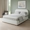 Homeroots White Boucle Upholstered Queen Bed Frame With Hydraulic Lift Storage 590438 - alternate 8
