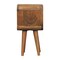 Homeroots 16" Brown Solid Wood Square Nightstand 651554 - alternate 15