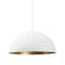 Homeroots White Single Metal Dimmable Ceiling Light With White Shades 611619 - alternate 1