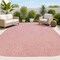 Jonathan Y Miles Modern Minimalist Radius Corner Solid Light Rose 4 ft. x 6 ft. Indoor/Outdoor Shaped Area Rug SHP100E-4 - alternate 1