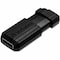 Verbatim Verbatim PinStripe USB Flash Drives - 16 GB - USB 2.0 - Black - 5 / Bundle 49063BD - alternate 3