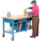 Global Industrial Mobile Packing Workbench W/Lower Shelf Kit, Maple Safety Edge, 60inW x 36inD 412470A - alternate 3