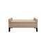 Homeroots 50" Beige and Black Upholstered Linen Bench with Flip top 530659 - alternate 9