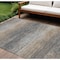 Homeroots 8' X 10' Pewter Striped Washable Indoor Outdoor Area Rug 608488 - alternate 1