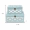Homeroots Set of Two Blue And White Wood And Mirrored Glass Box With Lid, 2PK 489376 - alternate 7