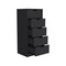 Homeroots 18" Black Five Drawer Standard Chest 524962 - alternate 8