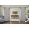 Sartodoors Double Barn Interior Door, 36" x 80", Gray QUADRO4088DB-SSS-36 - alternate 1