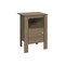 Homeroots 24" Deep Taupe Wood End Table With Shelf 332735 - alternate 1