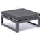 Leisuremod Chelsea Outdoor Patio Black Aluminum Ottomans With Cushions, Black, 2PK CSO30BL2 - alternate 5