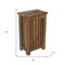 Homeroots 24" Brown Solid Wood Laundry Hamper With Lid 383590 - alternate 8