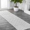 Jonathan Y Peralta Moroccan Diamond Ivory 2 ft. x 8 ft. Indoor/Outdoor Runner Rug IBZ103D-28 - alternate 1