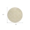 Homeroots 8' Wheat And Ivory Round Geometric Washable Indoor Outdoor Area Rug 594889 - alternate 8