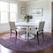 Homeroots 8' Purple Green And Pink Round Geometric Washable Indoor Outdoor Area Rug 612444 - alternate 7