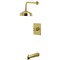 Kingston Brass Single-Handle Pressure Balanced Tub and Shower Faucet, Brushed Brass KB6347BX - alternate 1