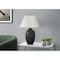 Monarch Specialties Lighting, 24 in.H, Table Lamp, Black Ceramic, Ivory / Cream Shade, Modern I 9721 - alternate 1