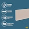 Zoro Select Wall Base Molding, 4 ft L, Beige 820N55 - alternate 8
