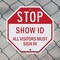 Signmission Stop Show Id All Visitors Must Sign, 10 inch X 10 inch, Aluminum Metal Signs, 2PK OC-A-2PACK-10-191 - alternate 6