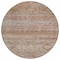 Homeroots 8' Copper Tan And Beige Round Floral Washable Indoor Outdoor Area Rug 606190 - alternate 7